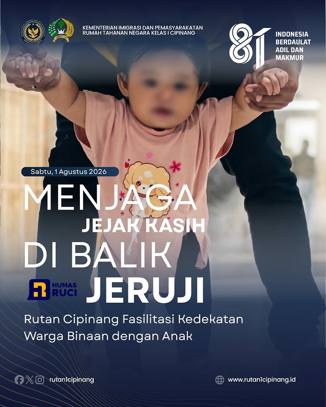 Menjaga Jejak Kasih di Balik Jeruji: Rutan Cipinang Fasilitasi Kedekatan Warga Binaan dengan Anak